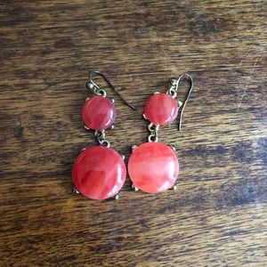Francesca’s Collection 2-tier red drop earrings